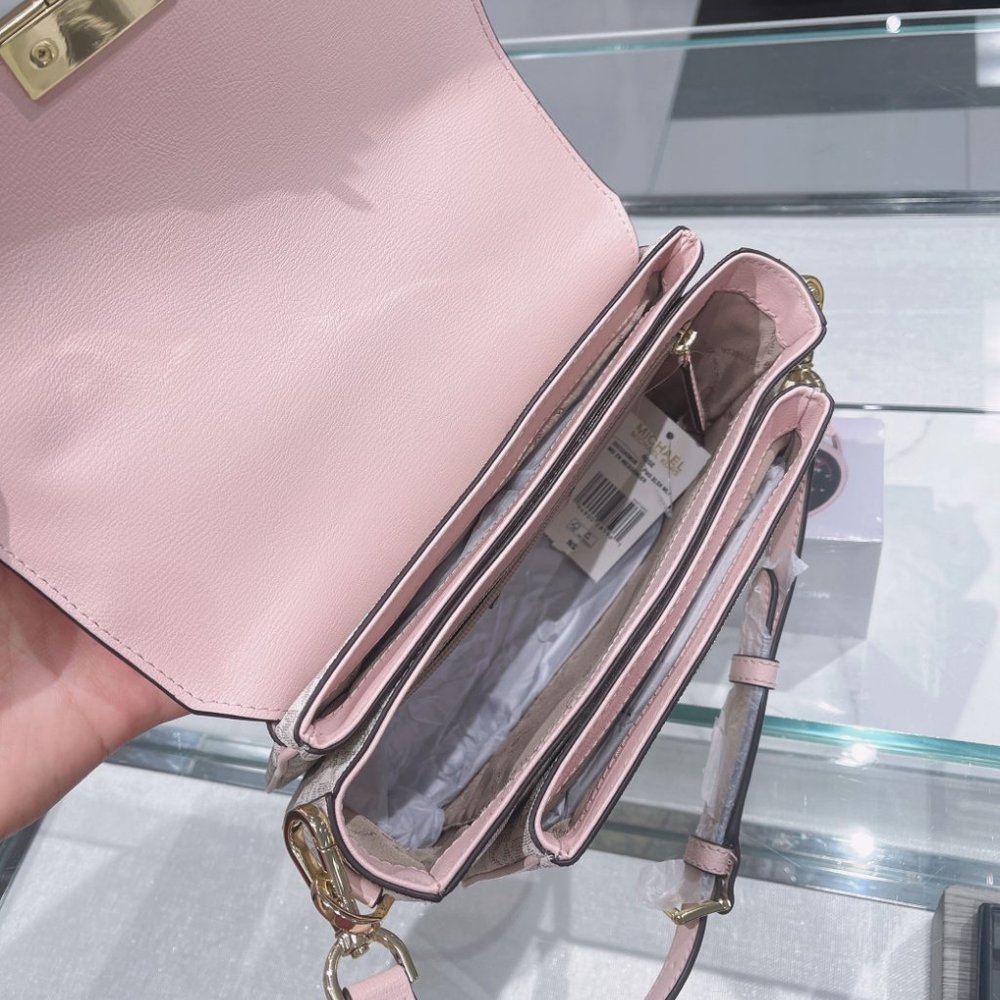 MK Rose Top Handle Medium Messenger Crossbody - Picture 6 of 8